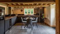 Kitchen/diners don't come much better than this; beautifully equipped with everything you could need, including a wine fridge.