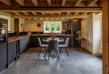 Kitchen/diners don't come much better than this; beautifully equipped with everything you could need, including a wine fridge.