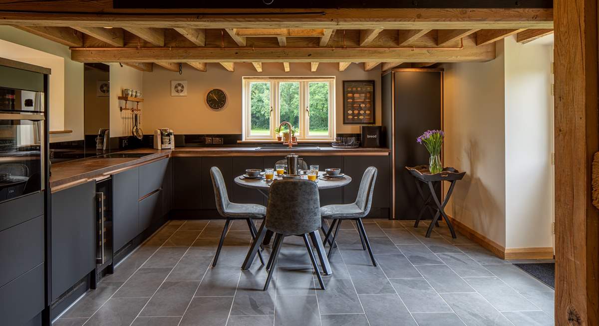 Kitchen/diners don't come much better than this; beautifully equipped with everything you could need, including a wine fridge.