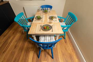 Dorset is home to some excellent local produce - be sure to cook up a feast in this colourful kitchen!