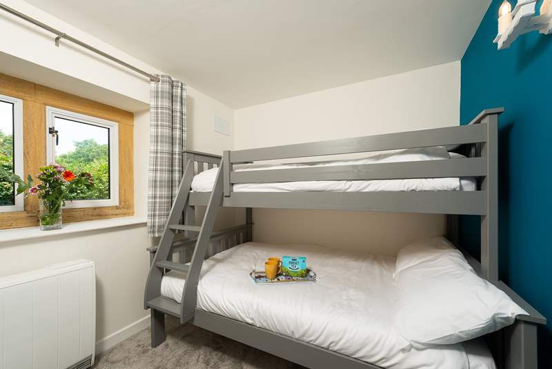 On the lower level of this bunk there is a four-foot double bed and on the top is a three-foot single offering great flexibility for a family.