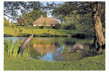 A pretty view of the cottage taken from the grounds of the owner's house.