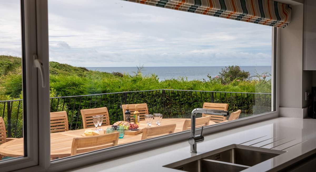 Even washing up is a pleasure with views like this!