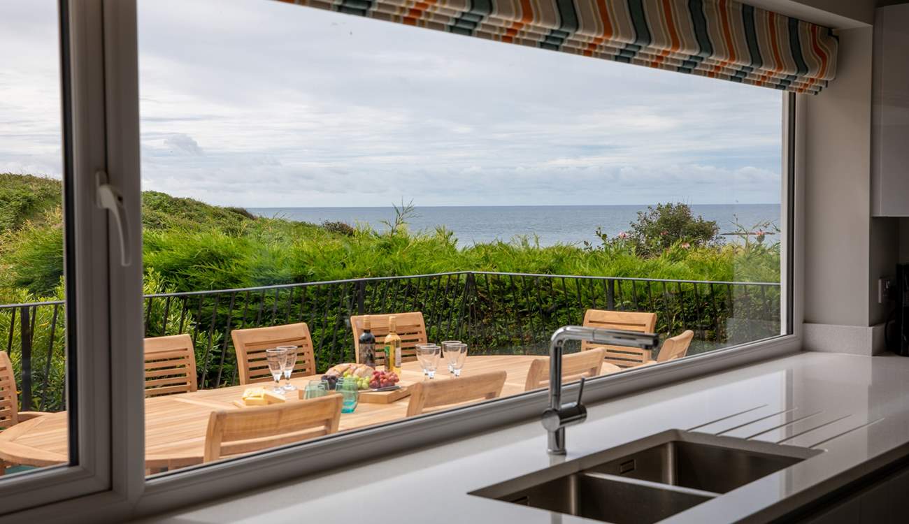 Even washing up is a pleasure with views like this!