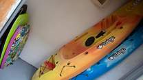 Body boards and kayaks are available for your use at anytime. 
