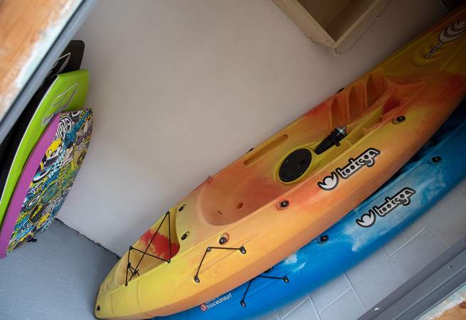 Body boards and kayaks are available for your use at anytime. 