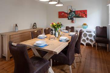 The dining-area is perfect for all to feast together. Please note a new table (seating 10) is being installed prior to any bookings.