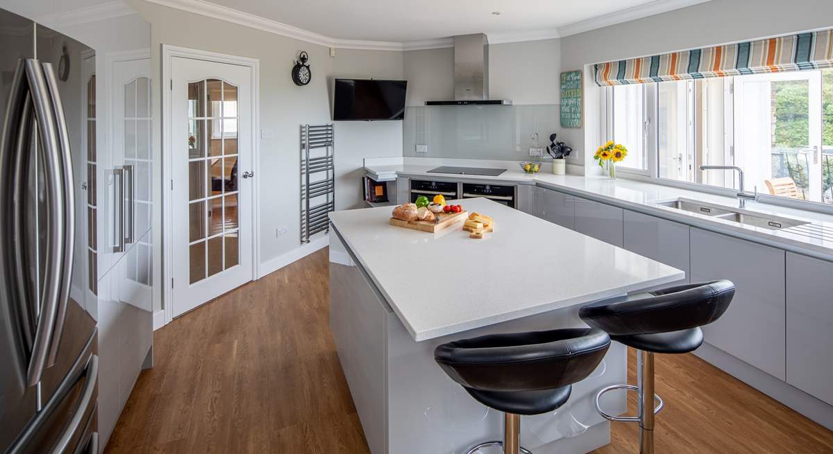 The kitchen is light, airy and spacious.