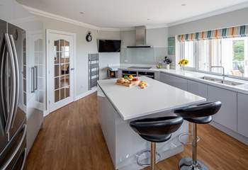The kitchen is light, airy and spacious.