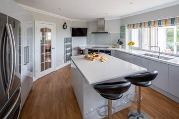 The kitchen is light, airy and spacious.