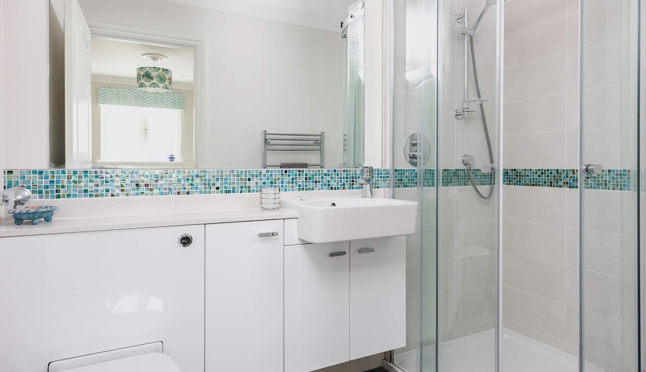 The en suite shower room to bedroom 2.