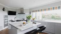 The super stylish kitchen has everything you'll need.
