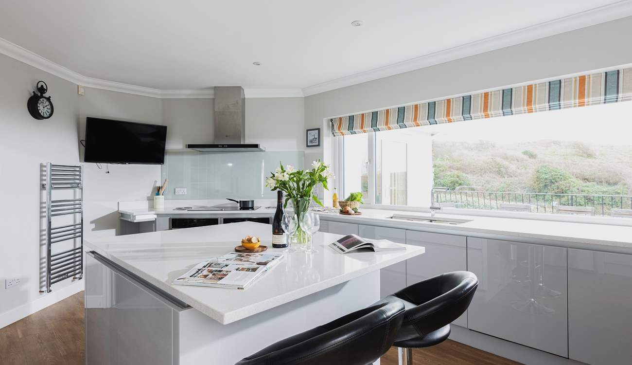 The super stylish kitchen has everything you'll need.