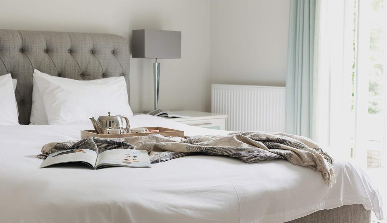 The master bedroom is home to this fabulous super-king size bed (bedroom 5).