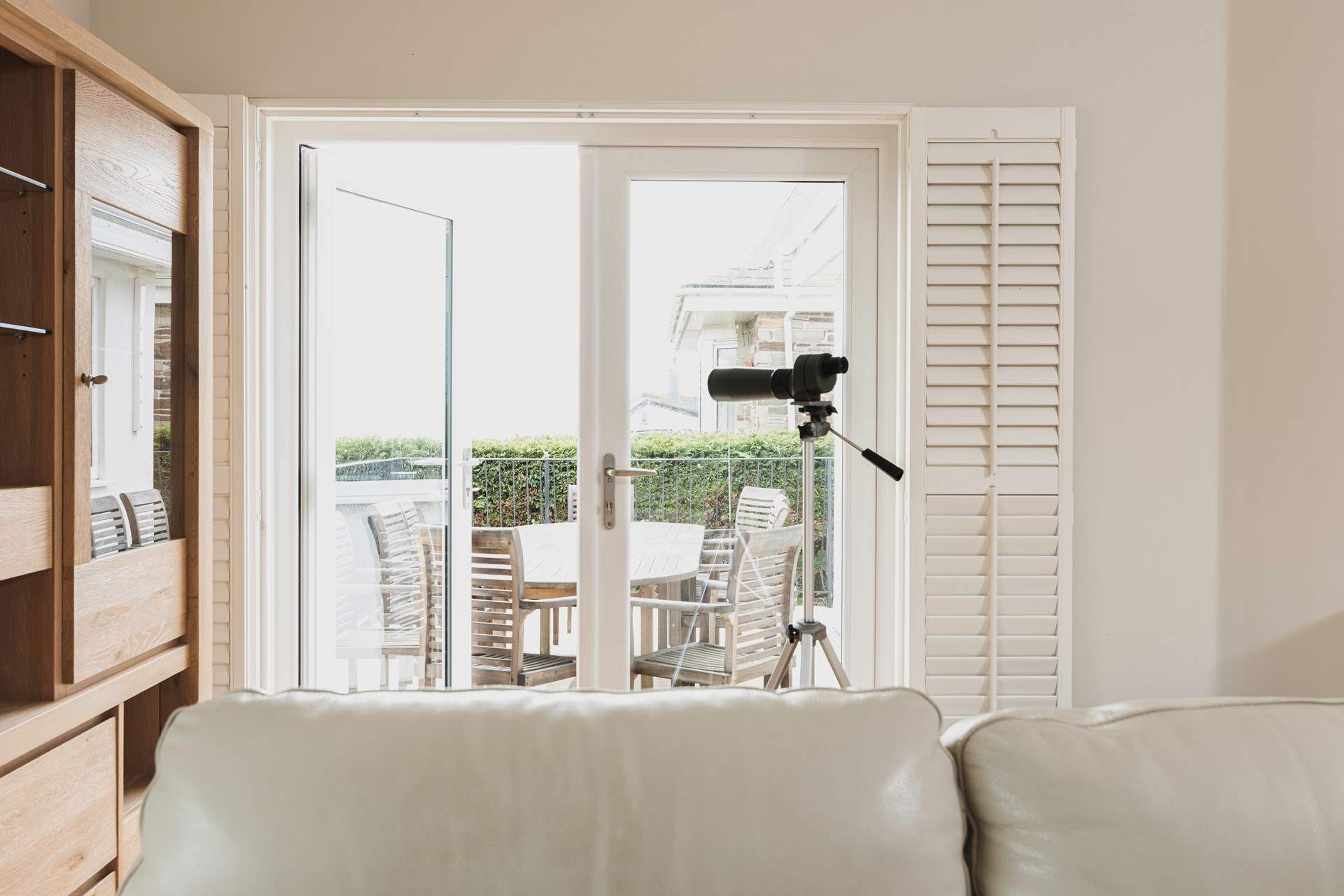 Take in the stunning views from the balcony.