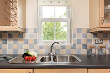There are even sea views from the kitchen sink.