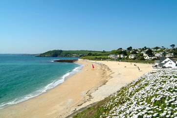 Gyllyngvase Beach is a lovely sandy beach and only a short walk away.
