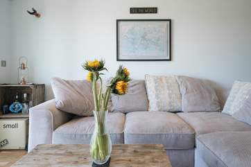 Perfect on a starry night to stay in, relax and watch a film with the balcony doors open.