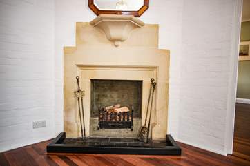 The fireplaces are works of art.