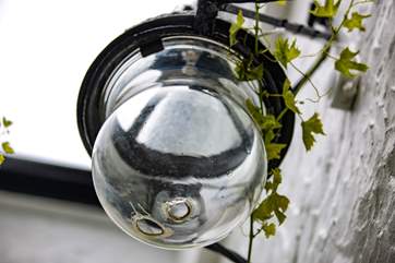 The original outside light still adds character and charm.