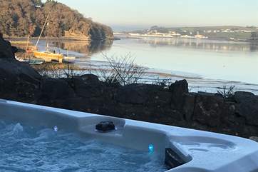 Why not sit back take in the view and enjoy the wonderful hot tub.