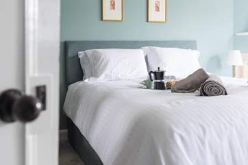 Bedroom two has a super-king size bed.