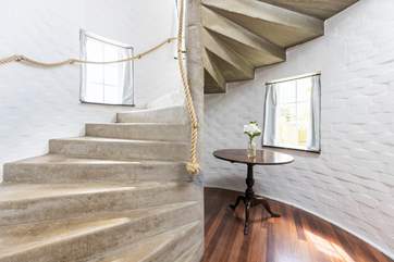 The original stone staircase is large in scale and grandeur with views to the garden and beyond, your very own picture gallery.