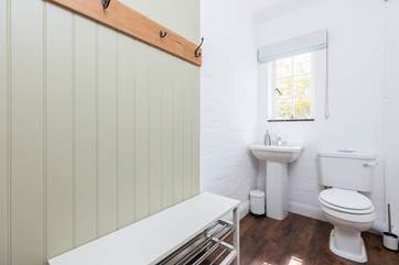 The ground floor cloakroom.