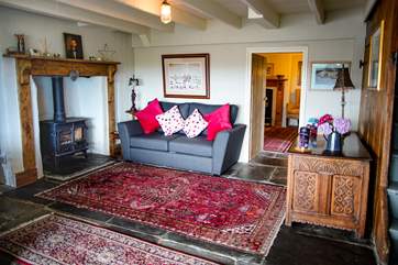 From the sitting-room you walk towards the back of the house and into the snooker room. Please note this is an original door frame, you will have to duck.