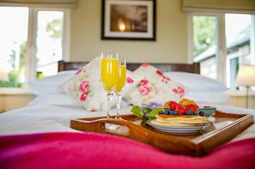 Breakfast in bed has to be top of the list on holiday.
