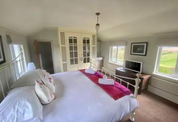 The main bedroom not only boost wonderful views but a sumptuous super-king bed! 
