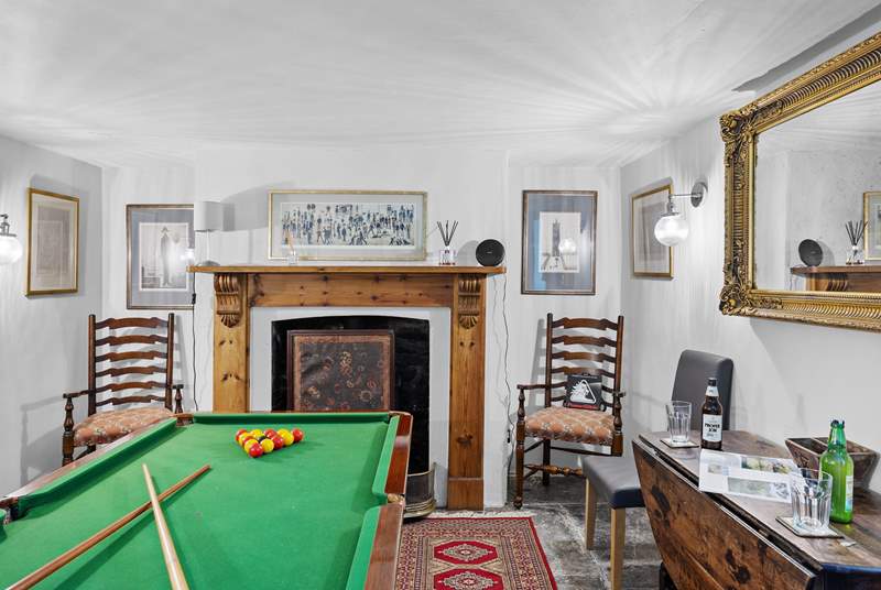 The snooker room offers hours of fun should you need a day at the house.