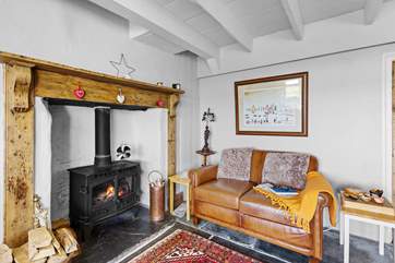 Cosy up by the wood burner.