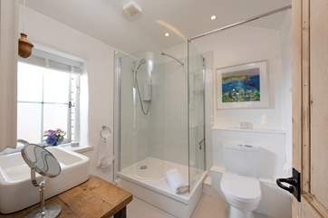 The shower-room, with a large shower.