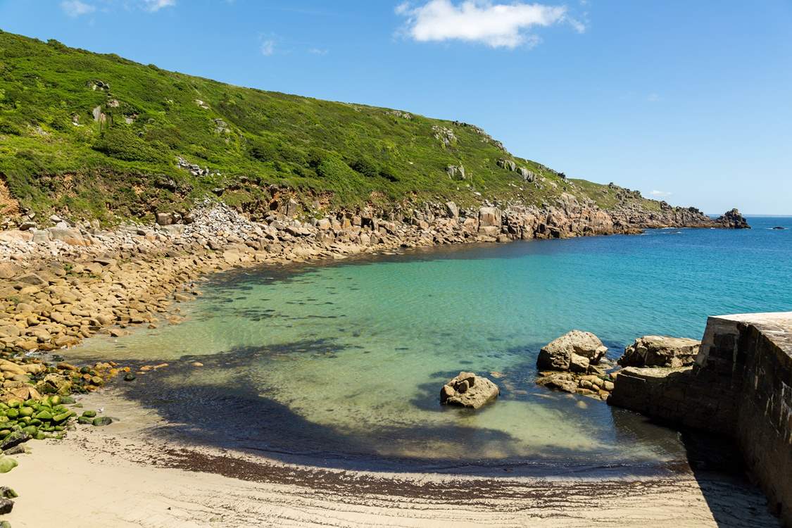 Take a trip down to Lamorna Cove, a lovely little sheltered cove near Mousehole. 