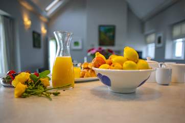 Breakfast is always a joy on holiday.