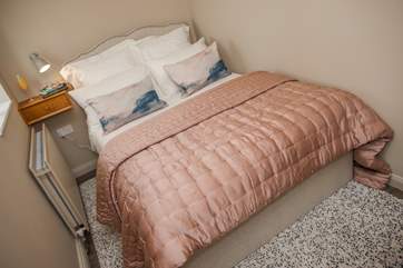 Bedroom 3 offers a relaxing room with a standard double bed.
Please note the bed sits against the wall on one side.