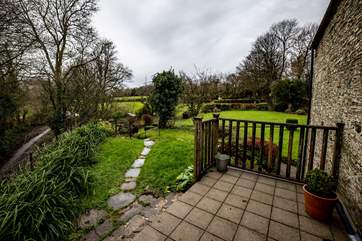 The path up to the barn from your own private entrance and parking area. Your area is clearly marked for your enjoyment. Please note that there are steps up from the parking area and the ground is uneven.
