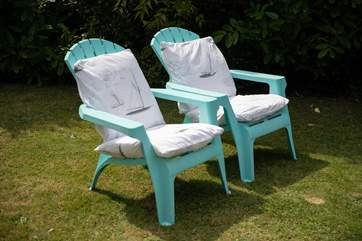 Super comfy seating is dotted around the garden for your pleasure.