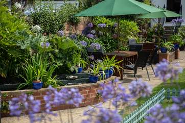 The shared garden is beautiful.