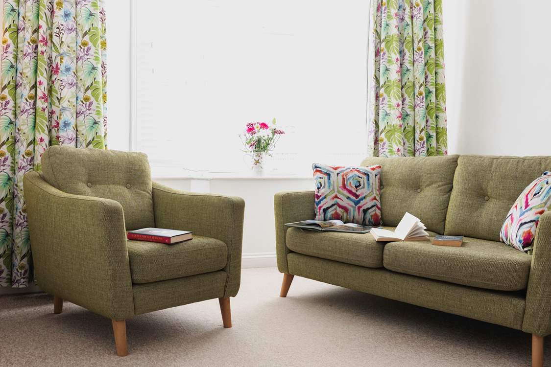 Light pours into this lovely room.