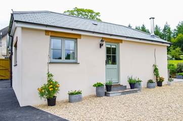 The Gamekeepers Cottage has open views from both patio areas across the Devon hills.