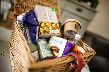 A welcome hamper on arrival is always a treat.