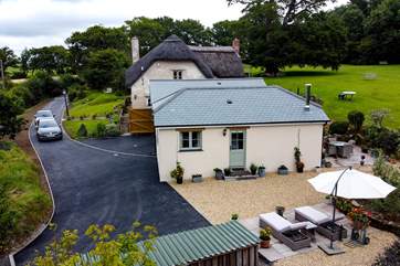 At the end of a lane, hidden in a woodland paradise, come and escape at The Gamekeepers Cottage.
Parking is situated in the lane to the left of this picture.