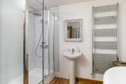 The large shower in the en suite bathroom.