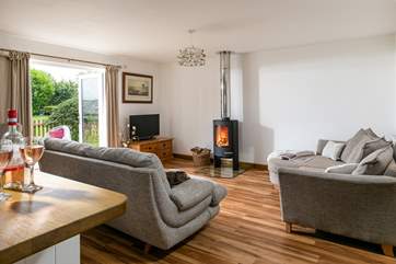 The open plan living space is fabulous.