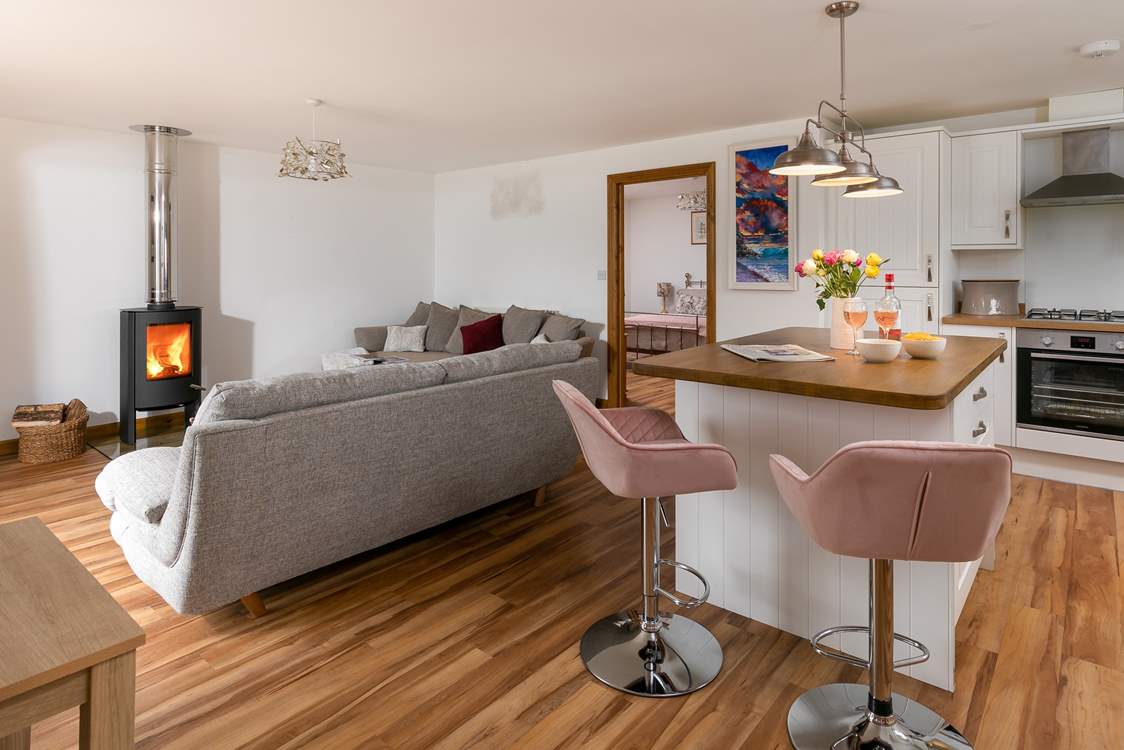 Pretty pastel tones create a calming atmosphere.