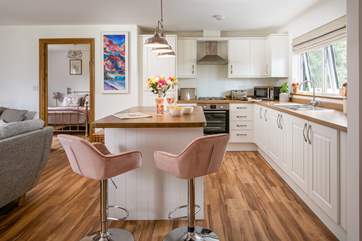 The large kitchen has everything you might need.