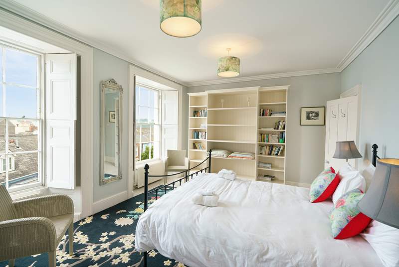 One of the spacious king-size bedrooms.