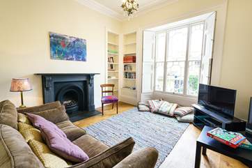 Hang out in the snug, on the ground floor.
